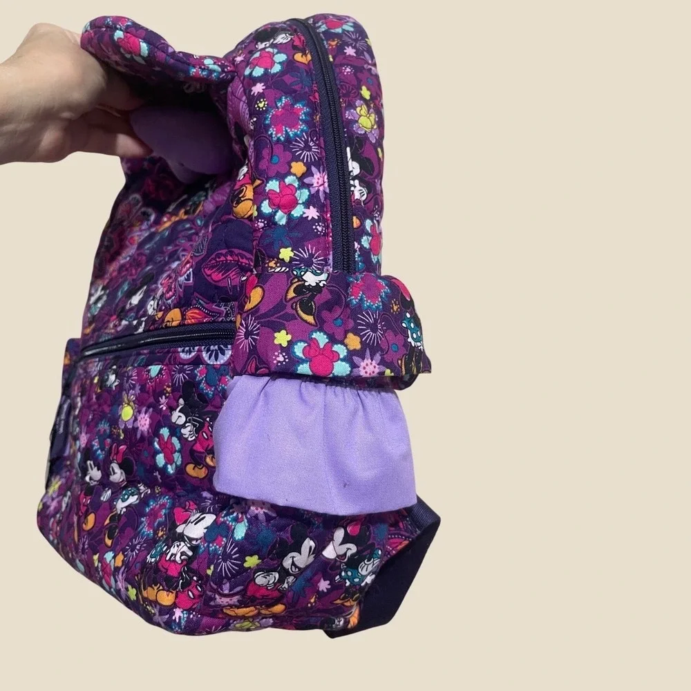 Vera Bradley Disney Mickey & Minnie's Sweet Floral Large Backpack NWT Purple